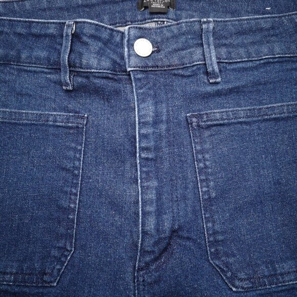 Ann Taylor Factory Ladies Size 14 Dark Wash Slight Flare Jeans - Picture 11 of 12